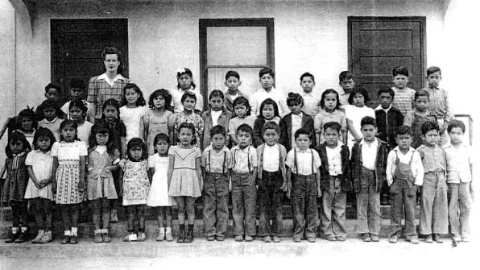 Archival photo · Mexican American schoolchildren in Texas